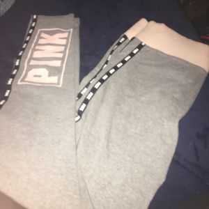 PINK grey & pink leggings